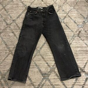 Levi’s high waisted ribcage jeans in black